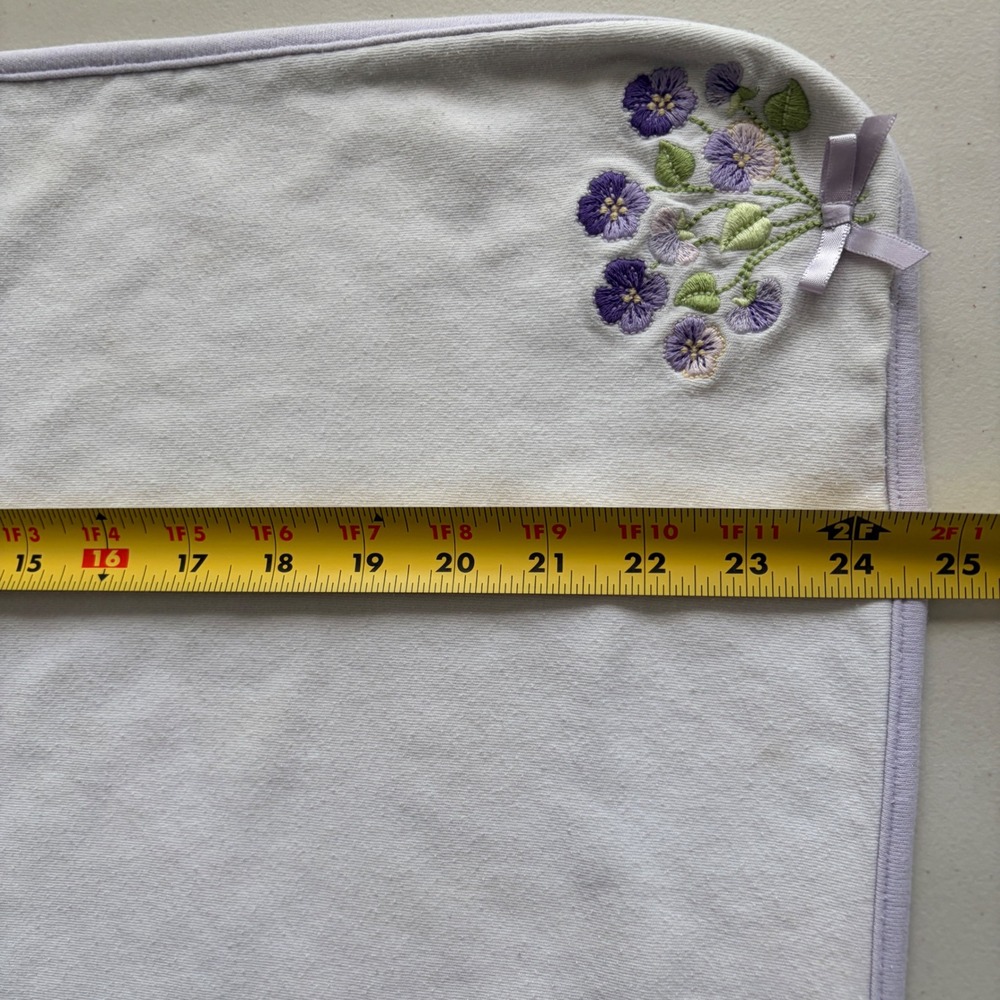 Gymboree Vintage 2008 Baby Girl Snappy Dresser Purple Flower Cotton Baby Blanket - Picture 7 of 7